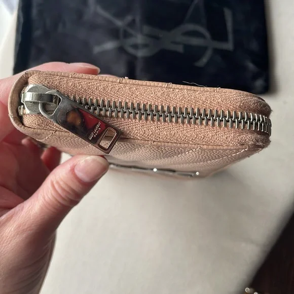 YSL wallet in blush pink silver hardware with dust bag and COA - Picture 5 of 16